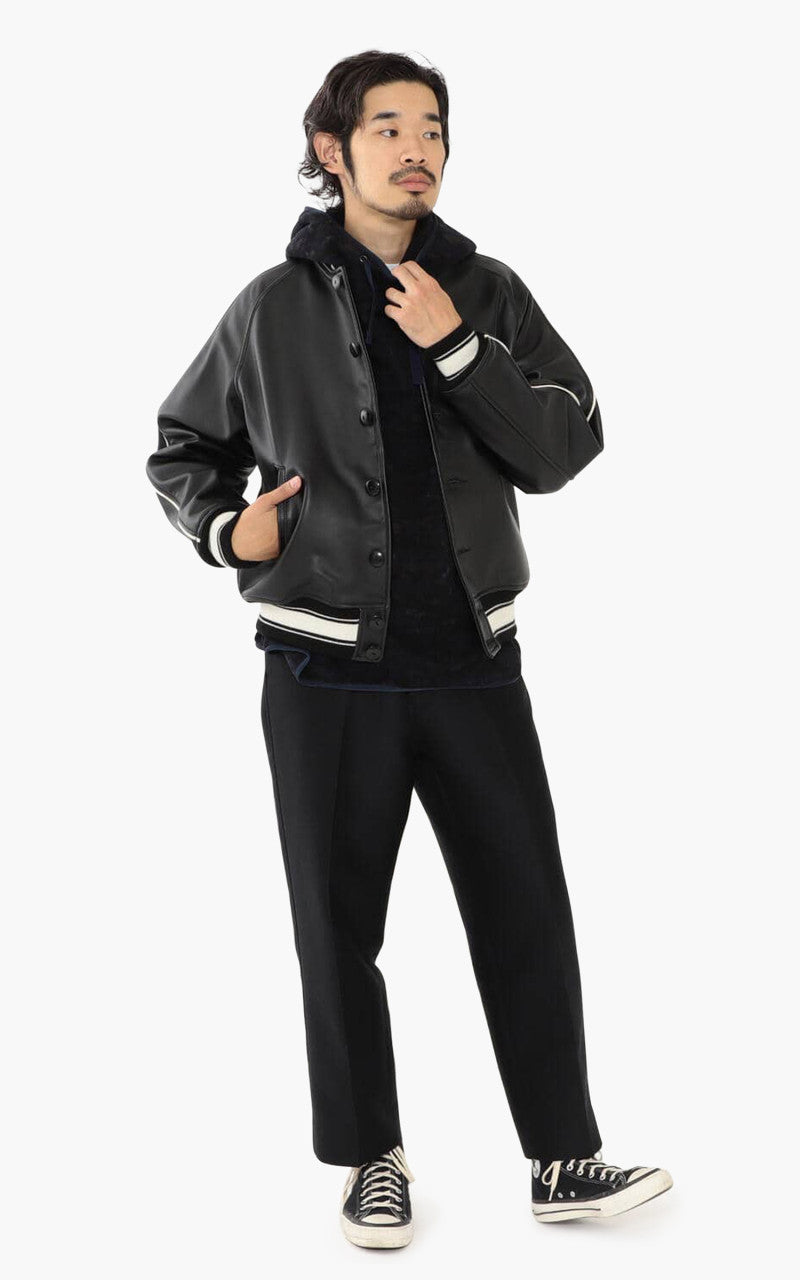 Beams Plus Leather Sports Blouson Black