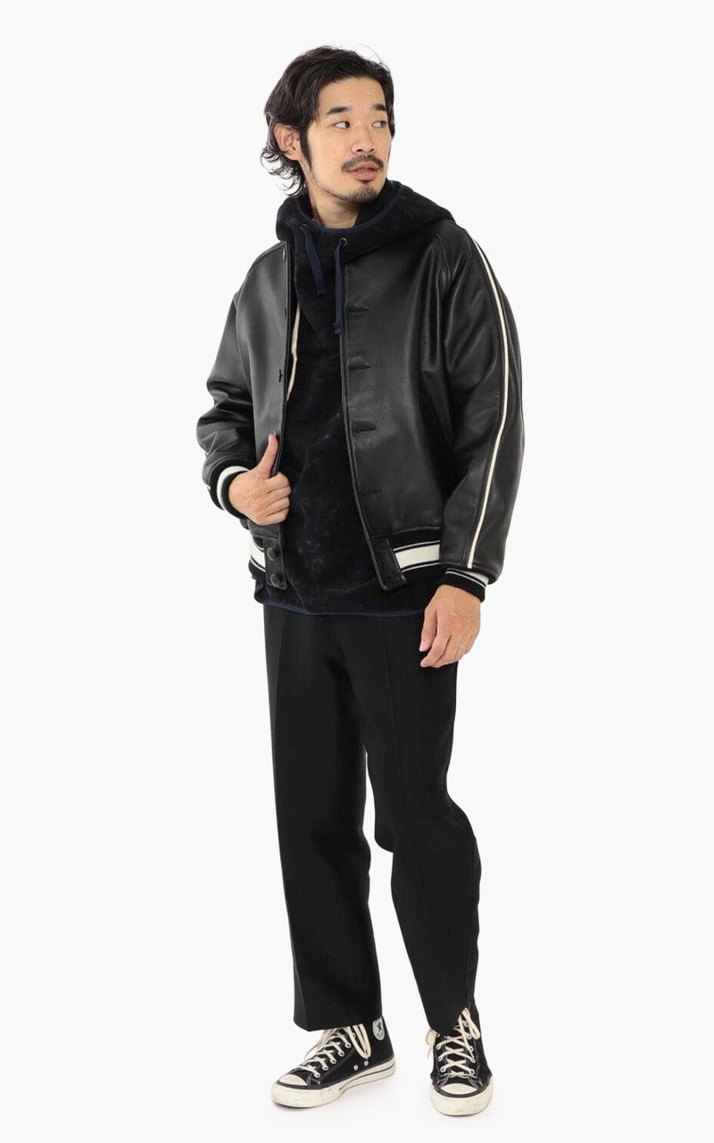 Beams Plus Leather Sports Blouson Black
