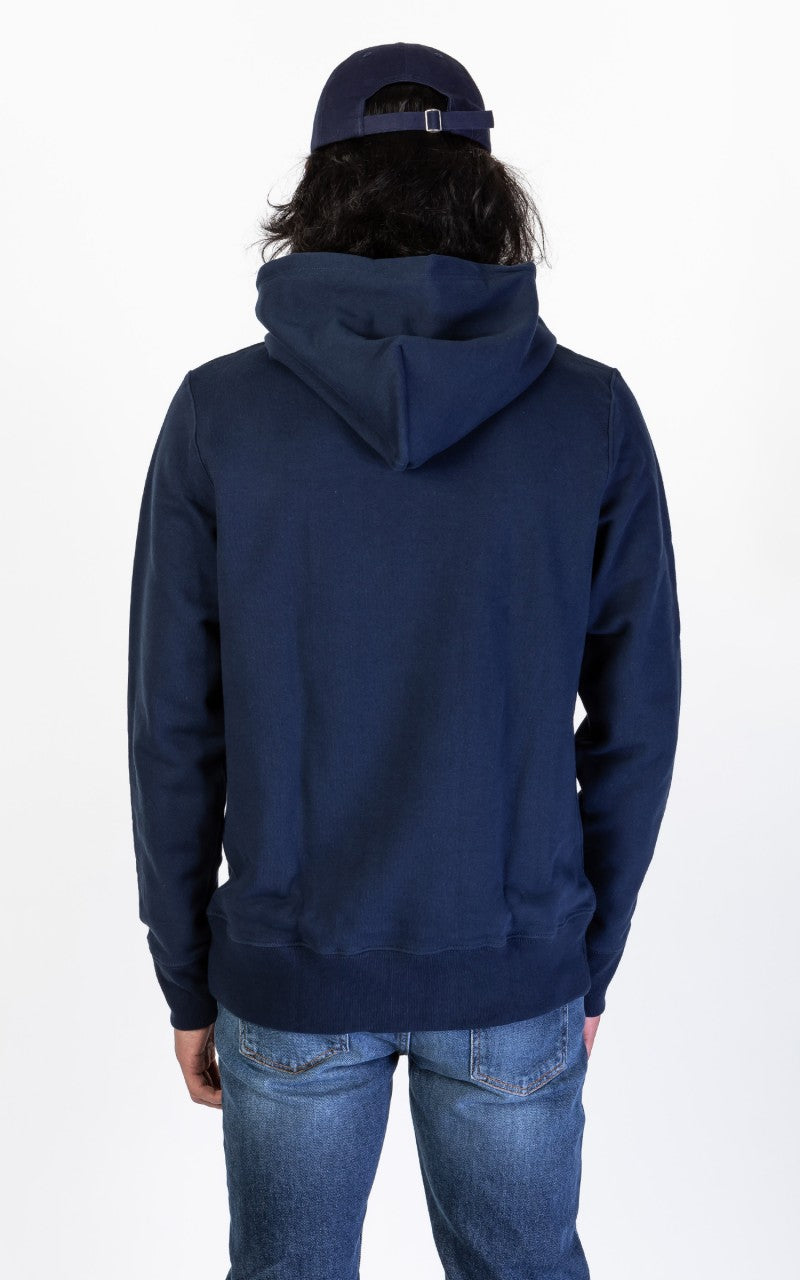 Merz b. Schwanen 382 Hooded Sweater Ink Blue
