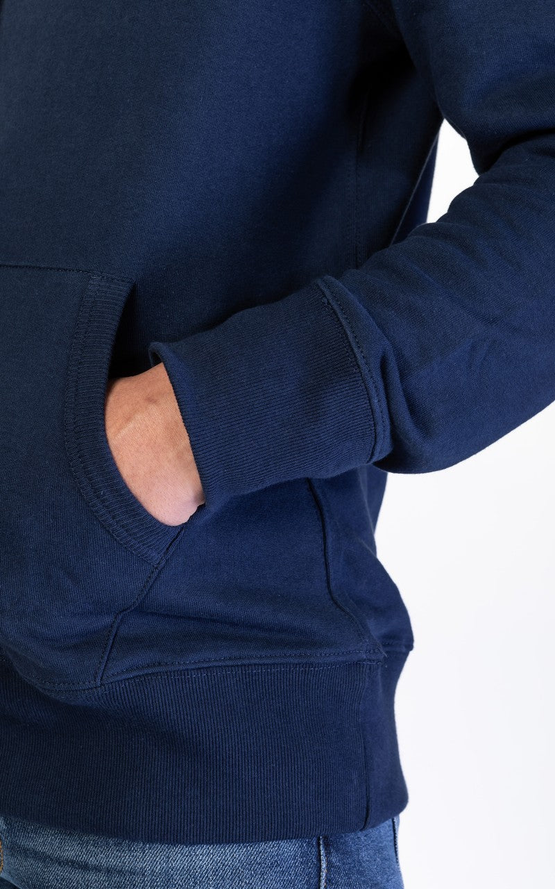 Merz b. Schwanen 382 Hooded Sweater Ink Blue