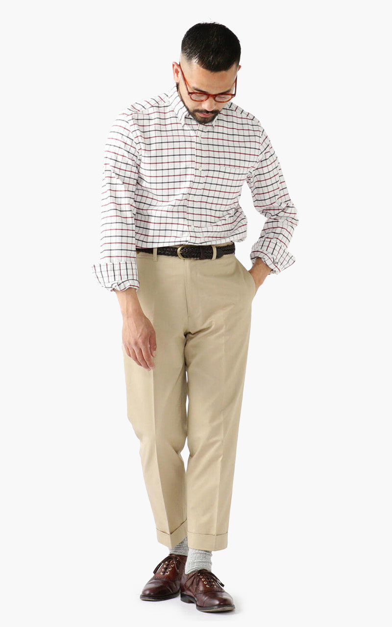 Beams Plus Cotton Twill Ivy Trouser Beige