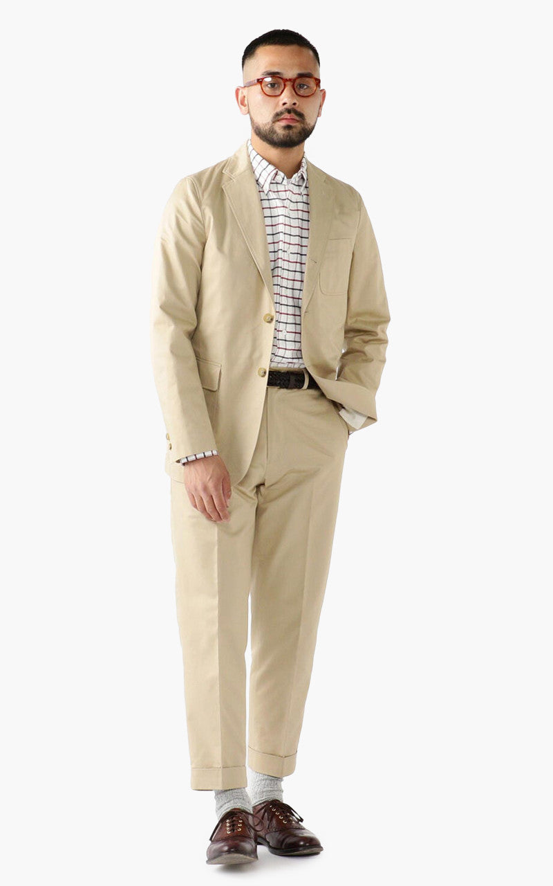 Beams Plus Cotton Twill Ivy Trouser Beige