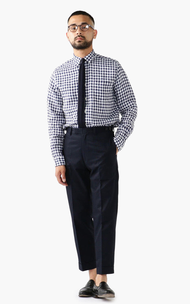 Beams Plus Cotton Twill Ivy Trouser Navy