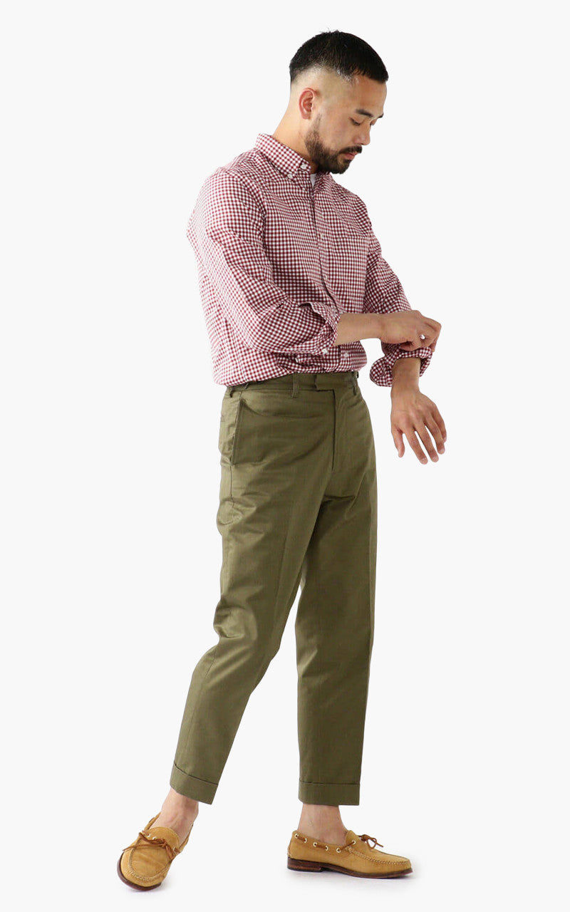 Beams Plus Cotton Twill Ivy Trouser Olive