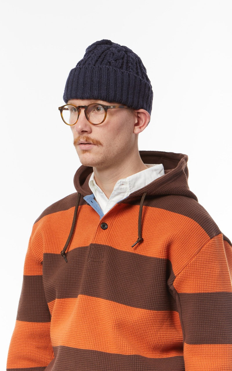 Beams Plus Cable Watch Cap Navy
