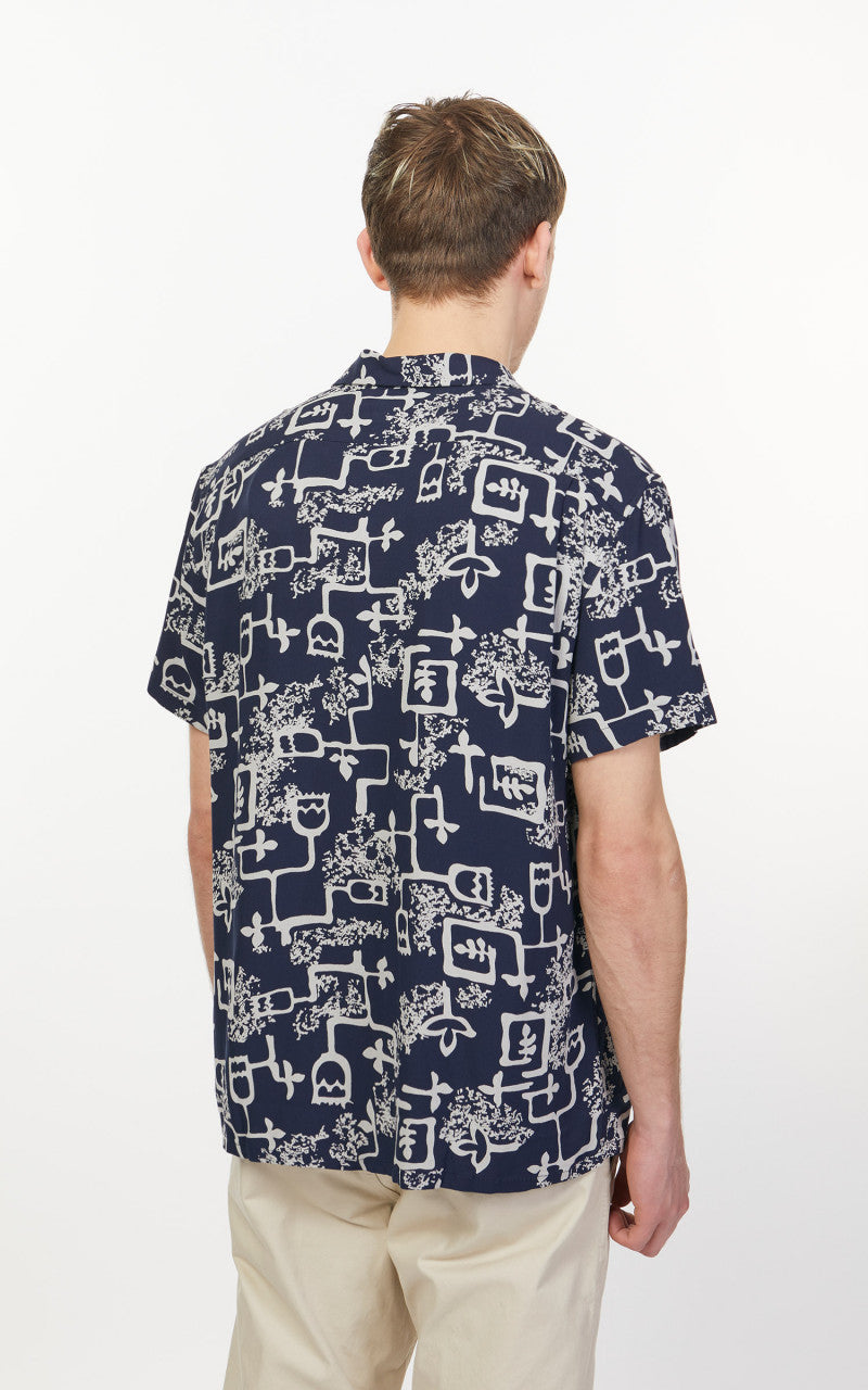 Levi's® Vintage Clothing 1940s Hawaiian Shirt Navy/White