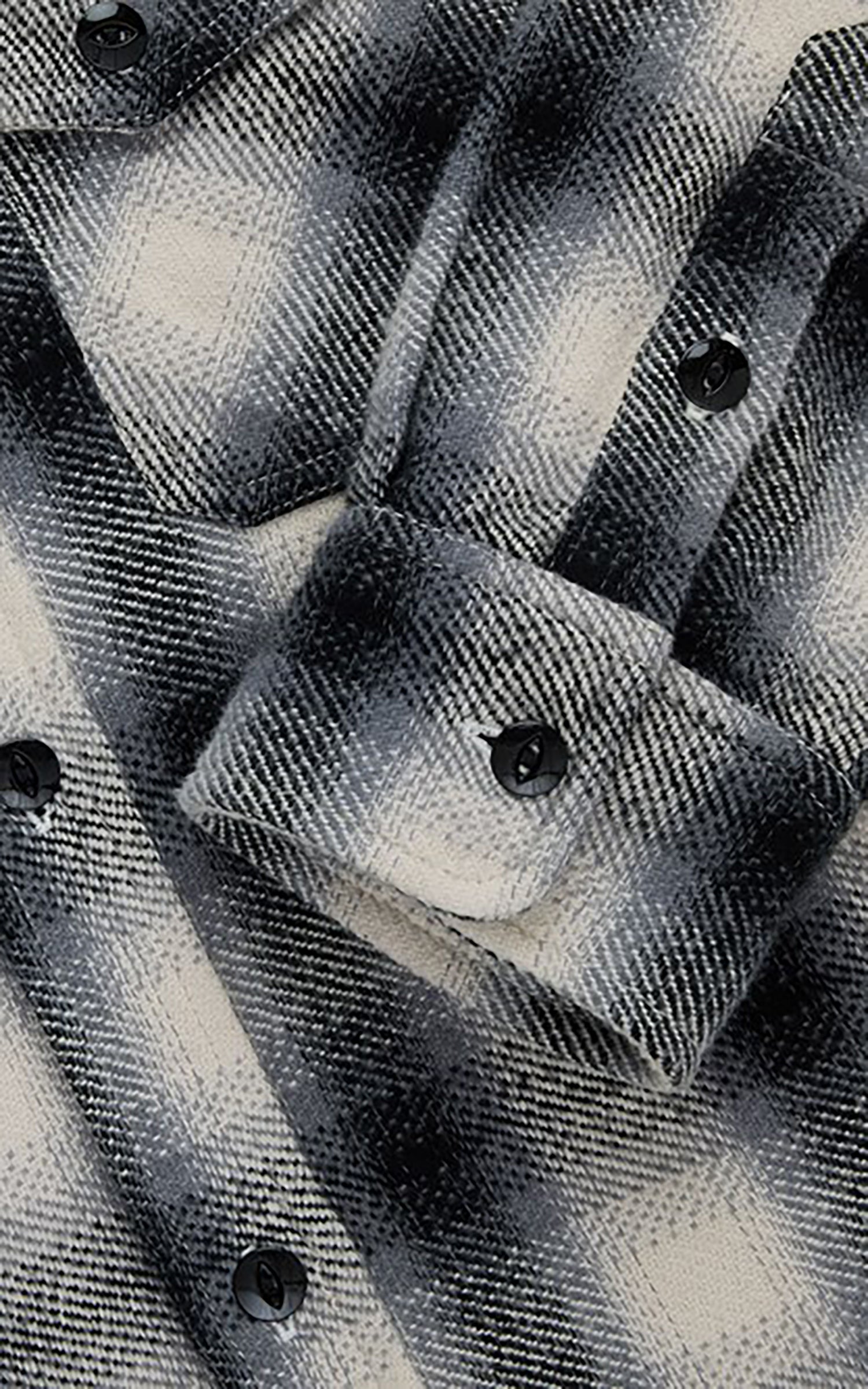 3sixteen Crosscut Flannel Plaid Cream/Black