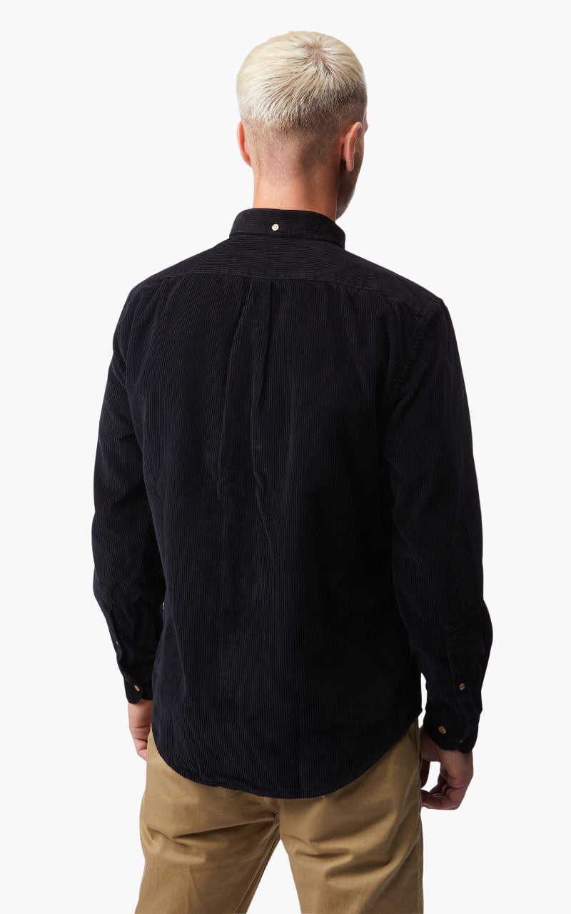 Portuguese Flannel Lobo Corduroy Shirt Black