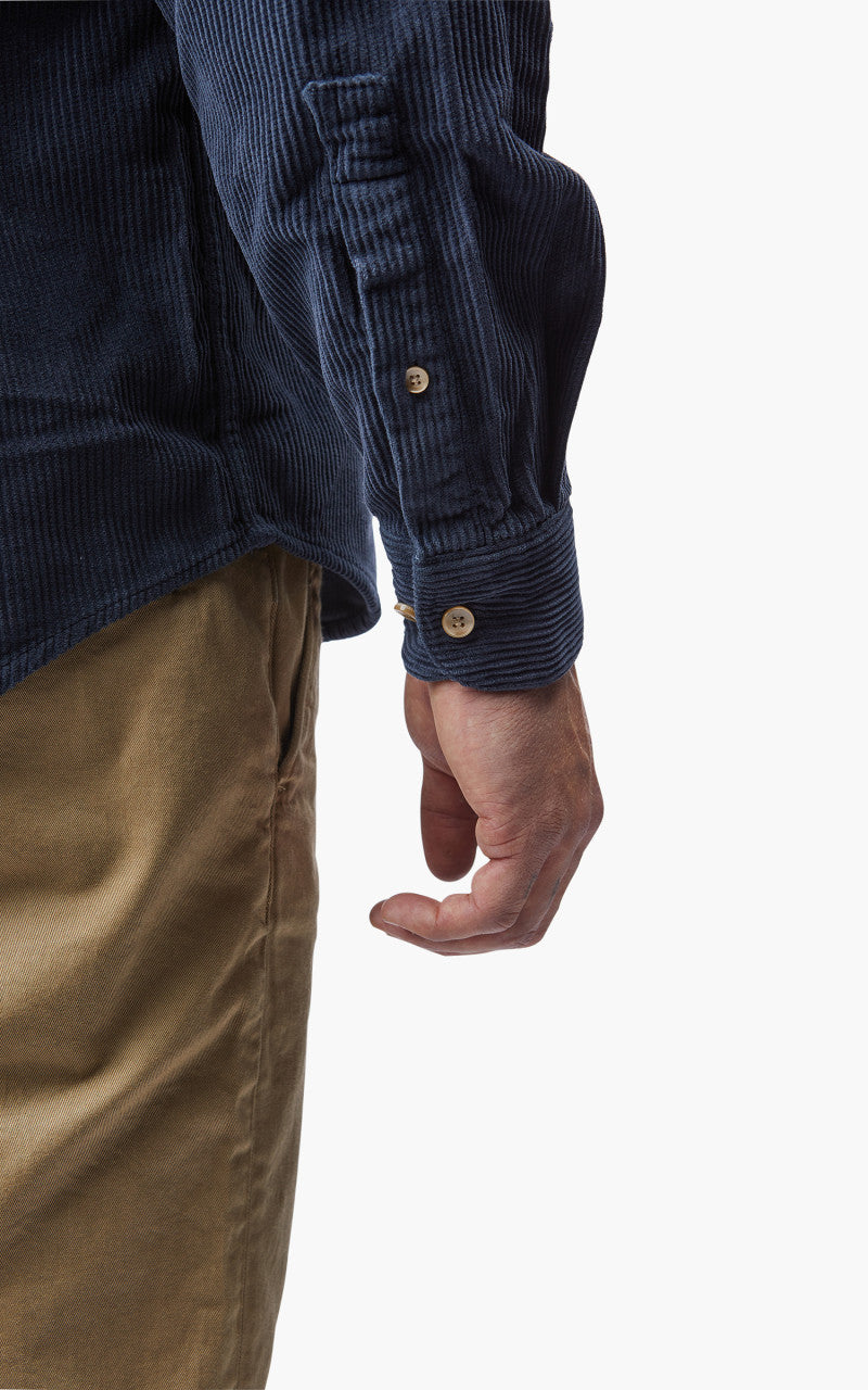 Portuguese Flannel Lobo Corduroy Shirt Navy