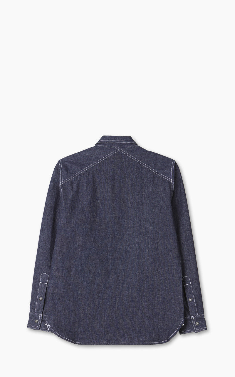 3sixteen Crosscut Western Shirt Selvedge Denim Indigo