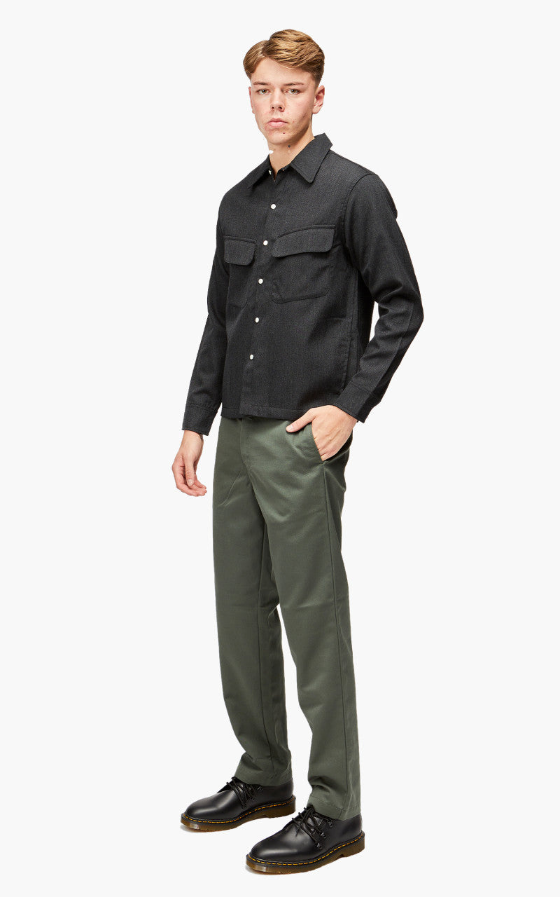 3sixteen Western Overshirt Wool Gabardine Charcoal