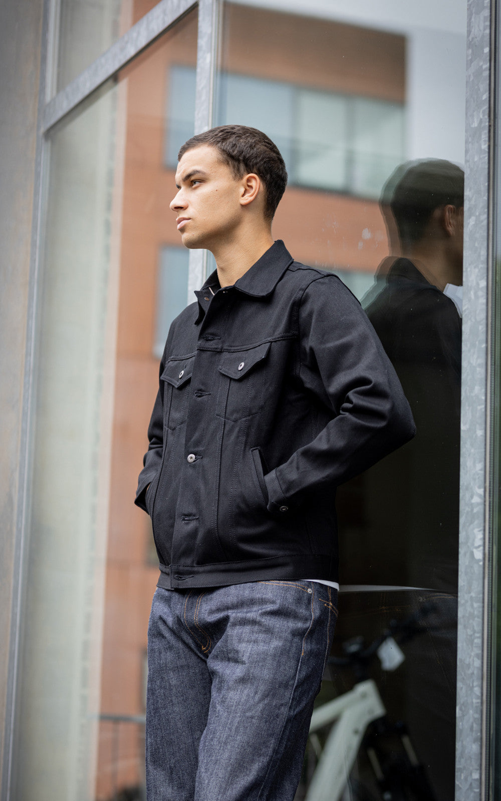 3sixteen Type 3S Denim Jacket Selvedge Double Black 14.5oz