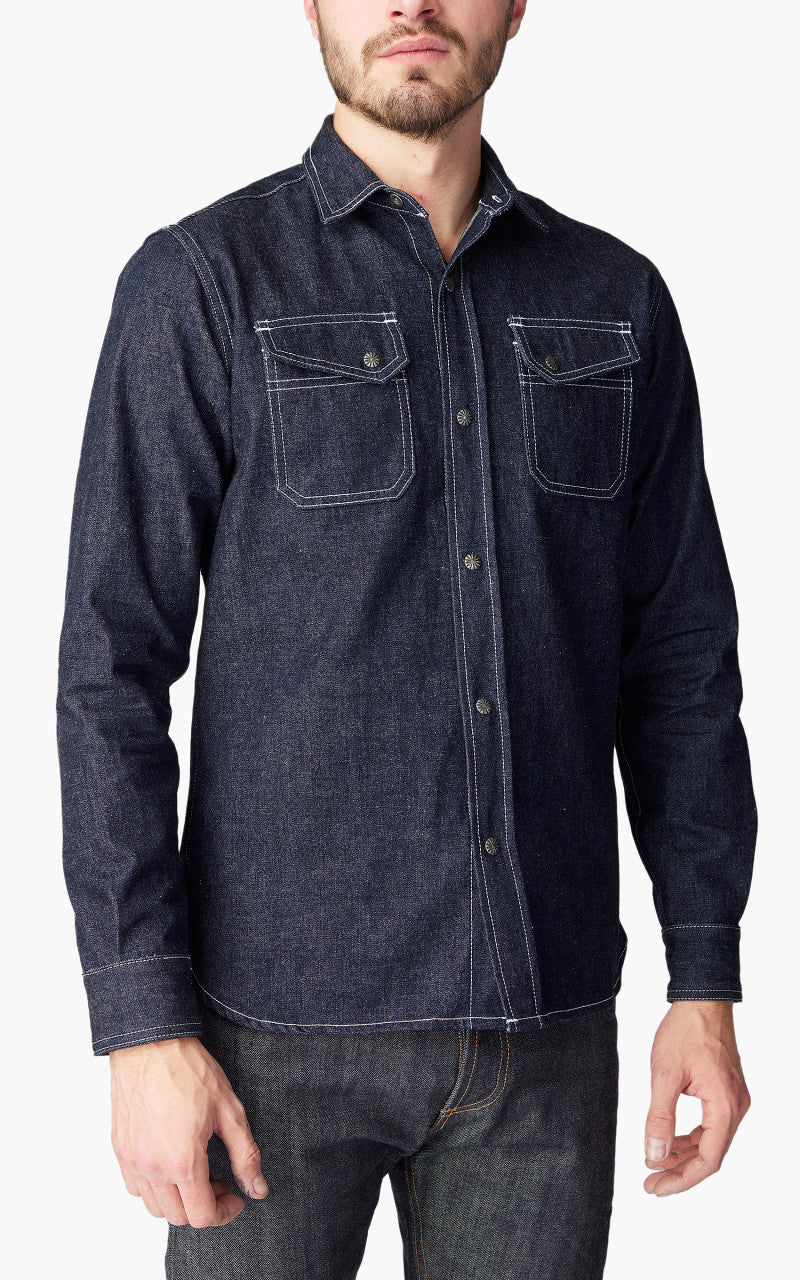 3sixteen Crosscut Western Shirt Selvedge Denim Indigo