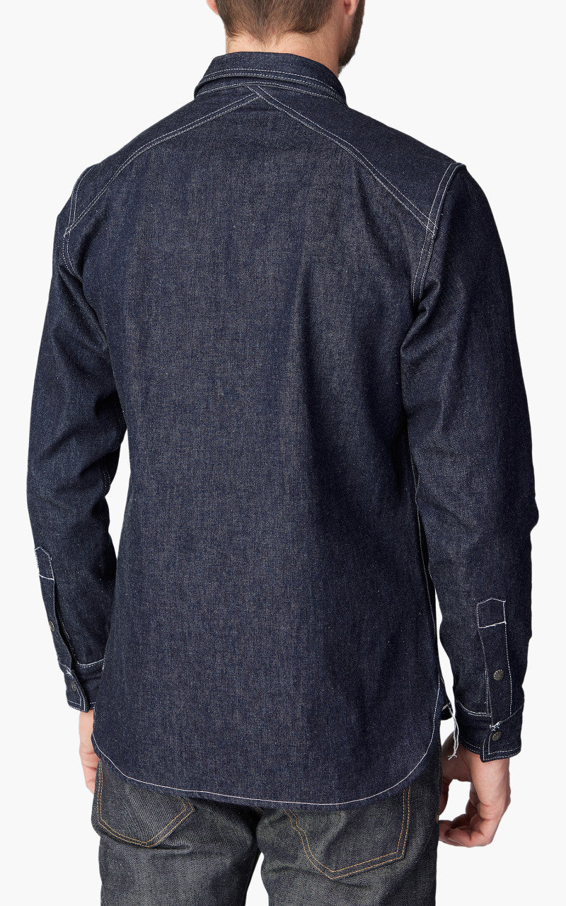 3sixteen Crosscut Western Shirt Selvedge Denim Indigo
