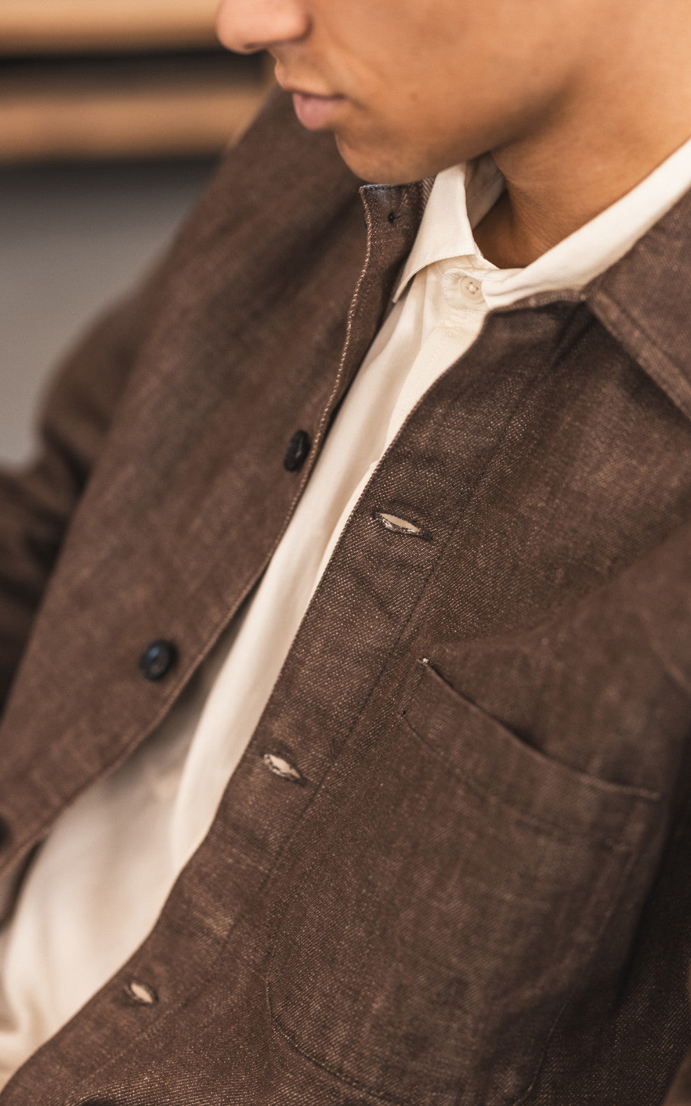 3sixteen Shop Jacket Brown Denim