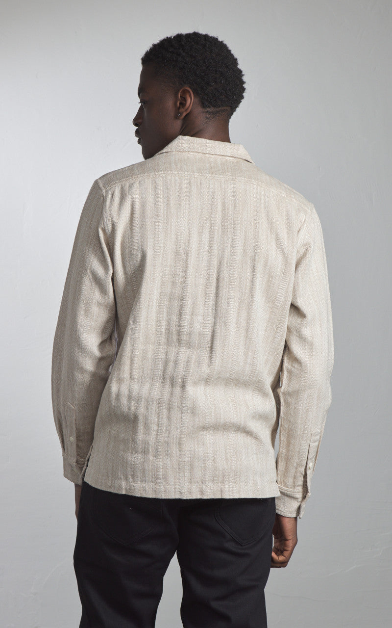 3sixteen Camp Shirt HBT Cotton/Linen Ecru