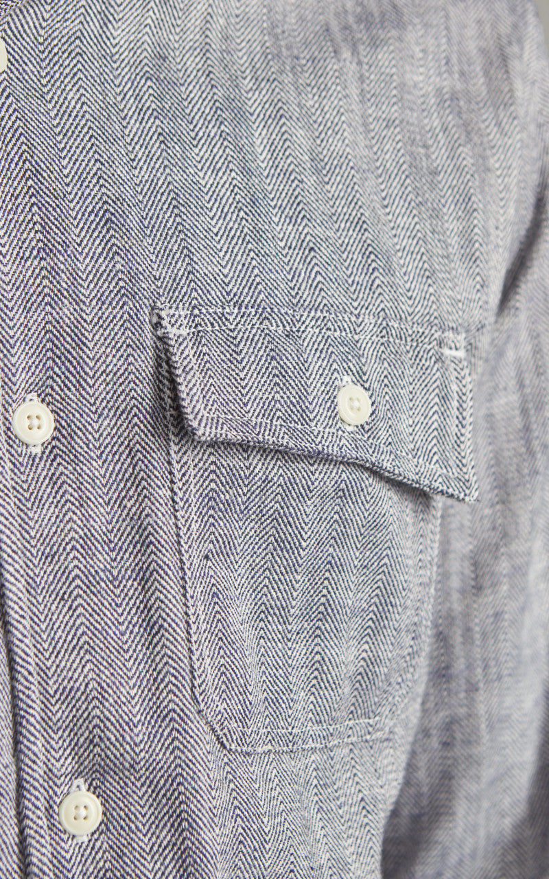 3sixteen Camp Shirt HBT Cotton/Linen Black