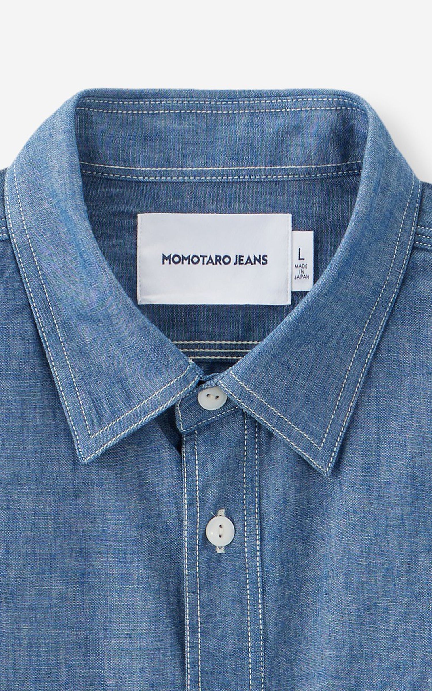 MOMOTARO JEANS MMLS1001 Triple Stitch L/S Chambray Shirt Indigo