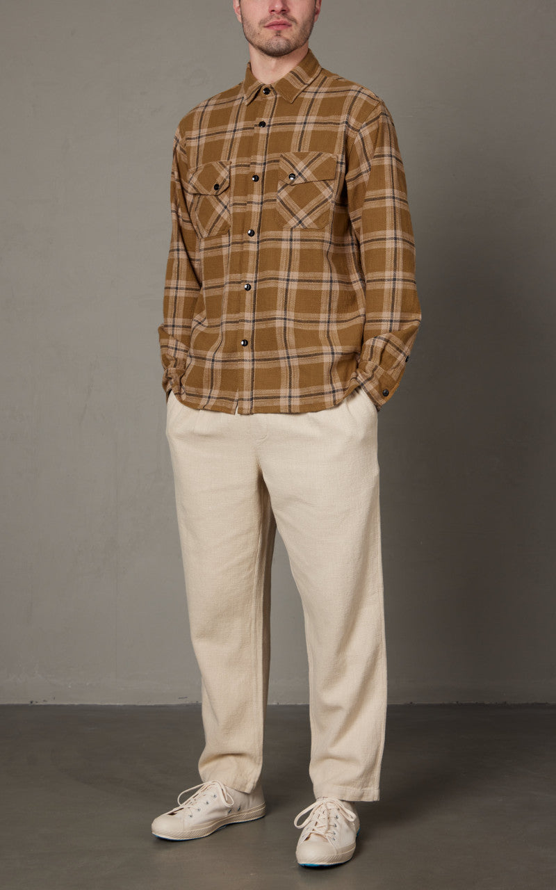 3sixteen Crosscut Flannel Coyote Slub Check