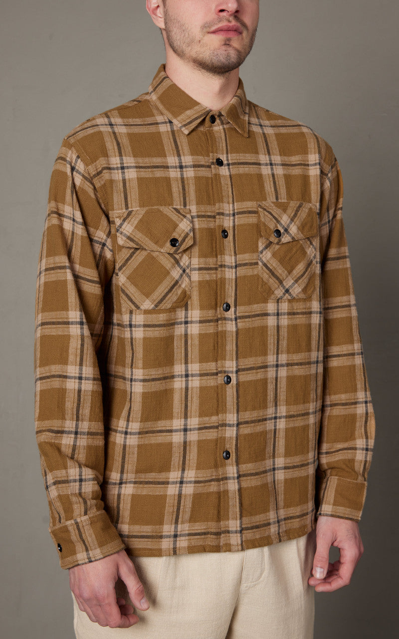 3sixteen Crosscut Flannel Coyote Slub Check
