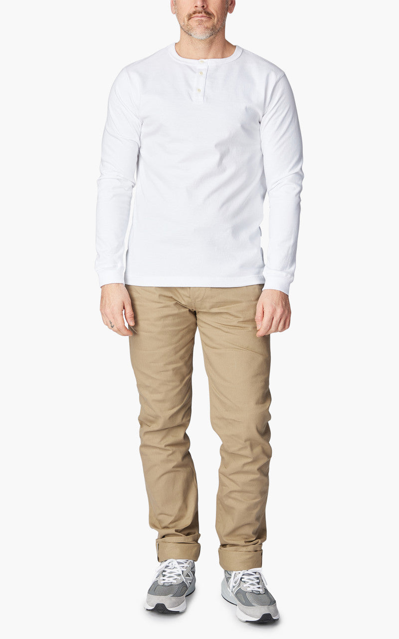 3sixteen Long Sleeve Henley White