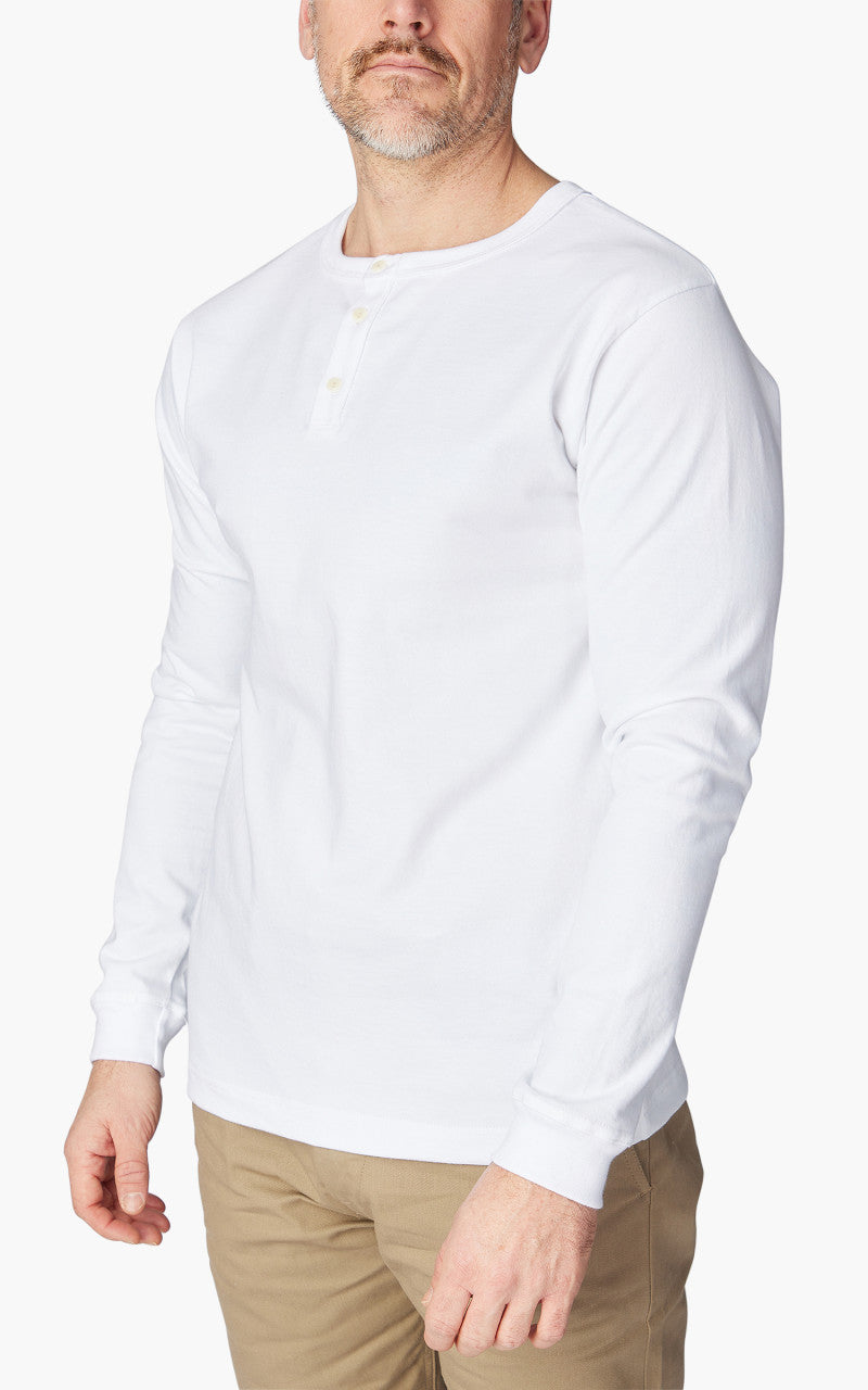 3sixteen Long Sleeve Henley White