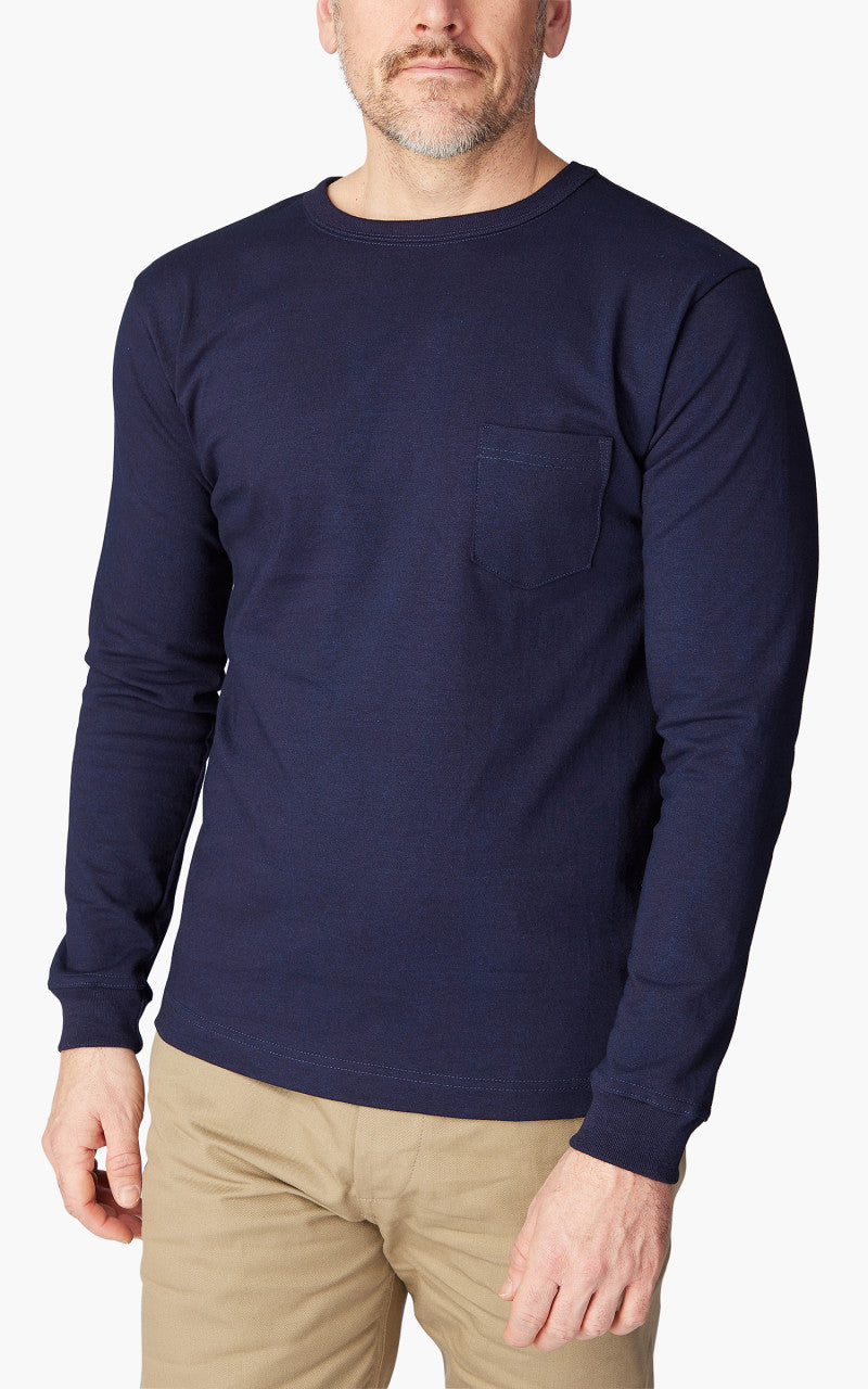 3sixteen Long Sleeve Pocket T-Shirt Indigo