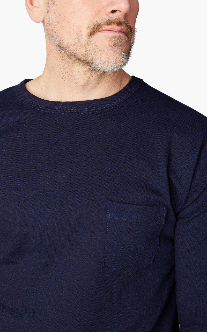 3sixteen Long Sleeve Pocket T-Shirt Indigo