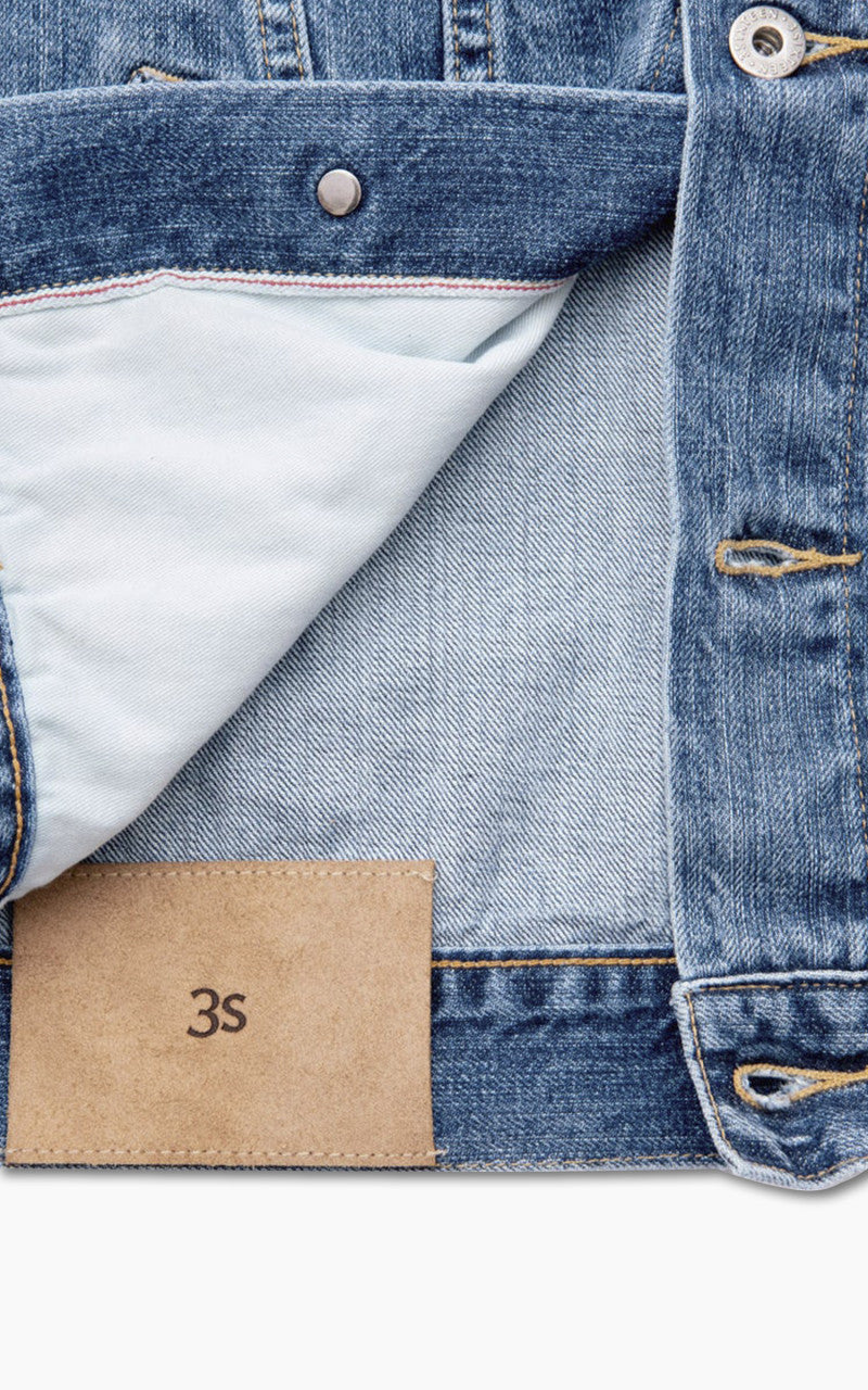 3sixteen Type 3S Denim Jacket Stonewashed Double Indigo Selvedge