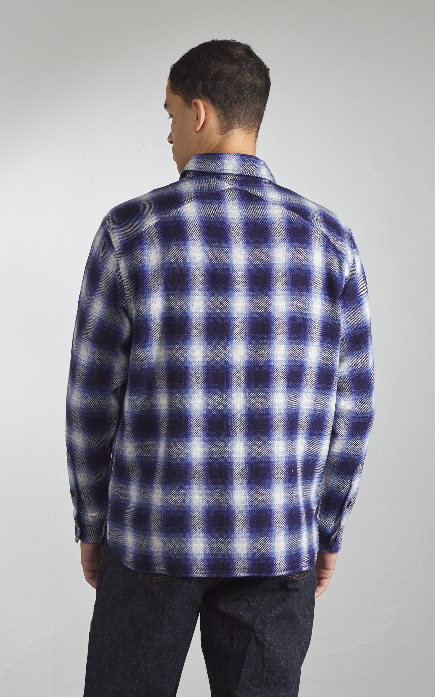 3sixteen Crosscut Flannel Plaid Royal Blue