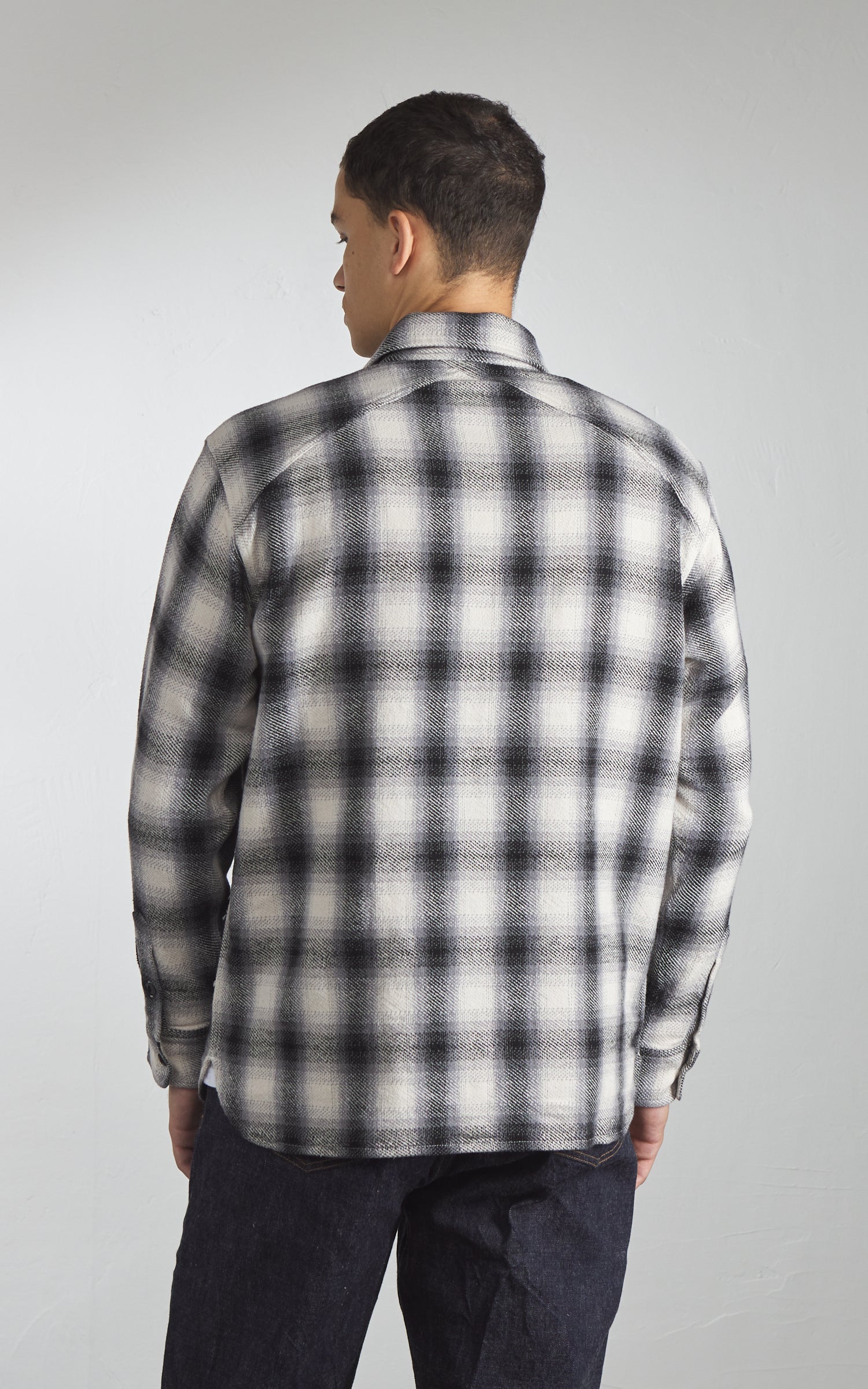 3sixteen Crosscut Flannel Plaid Cream/Black