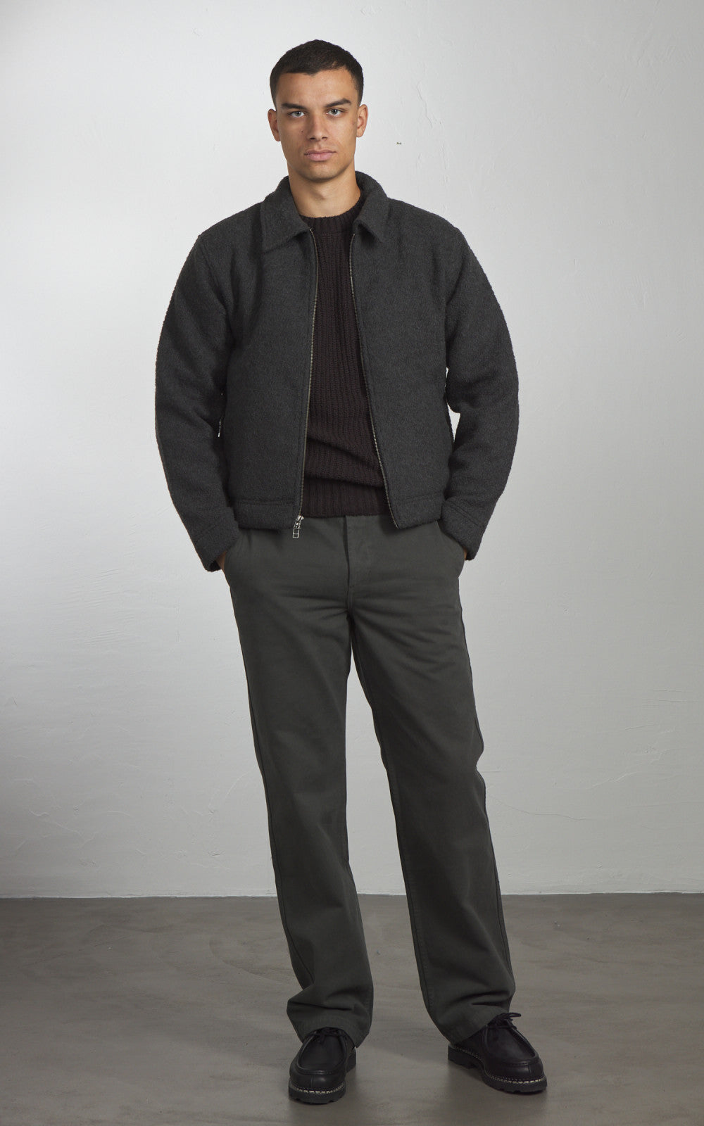 3sixteen Club Jacket Boucle Charcoal