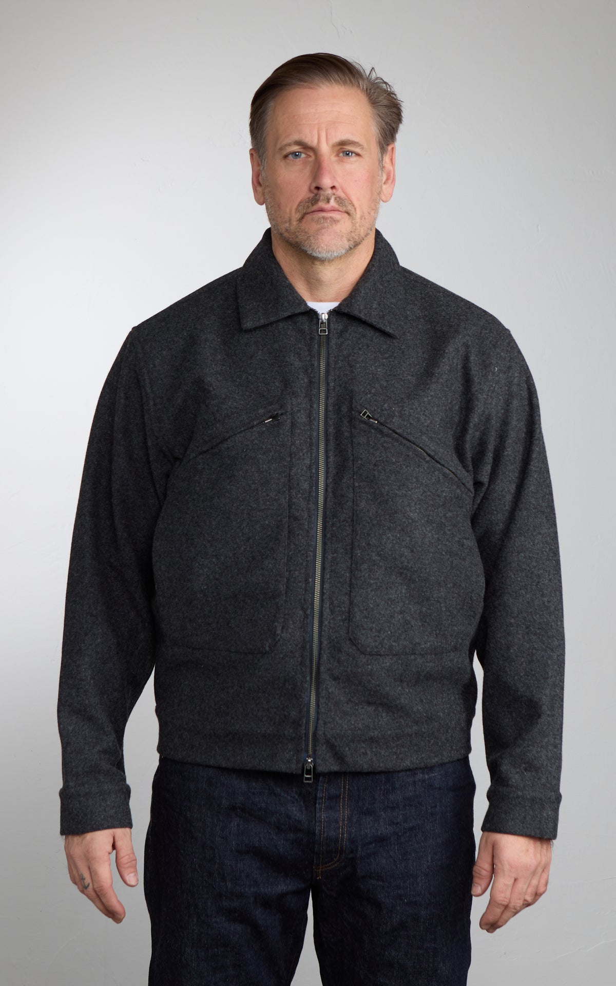 3sixteen Cycling Jacket Wool Charcoal