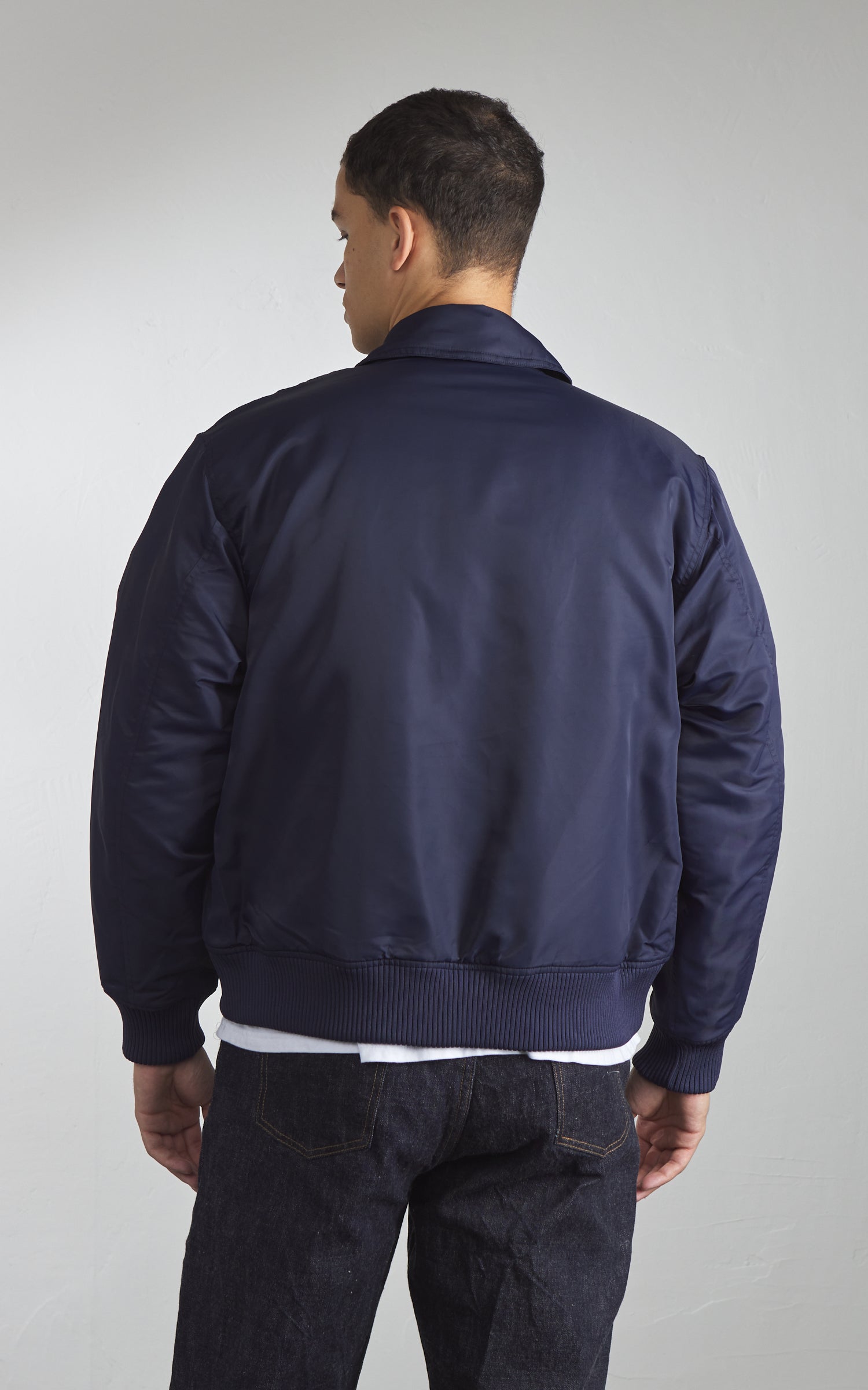 3sixteen CWU Flight Jacket Aviator Satin Blue