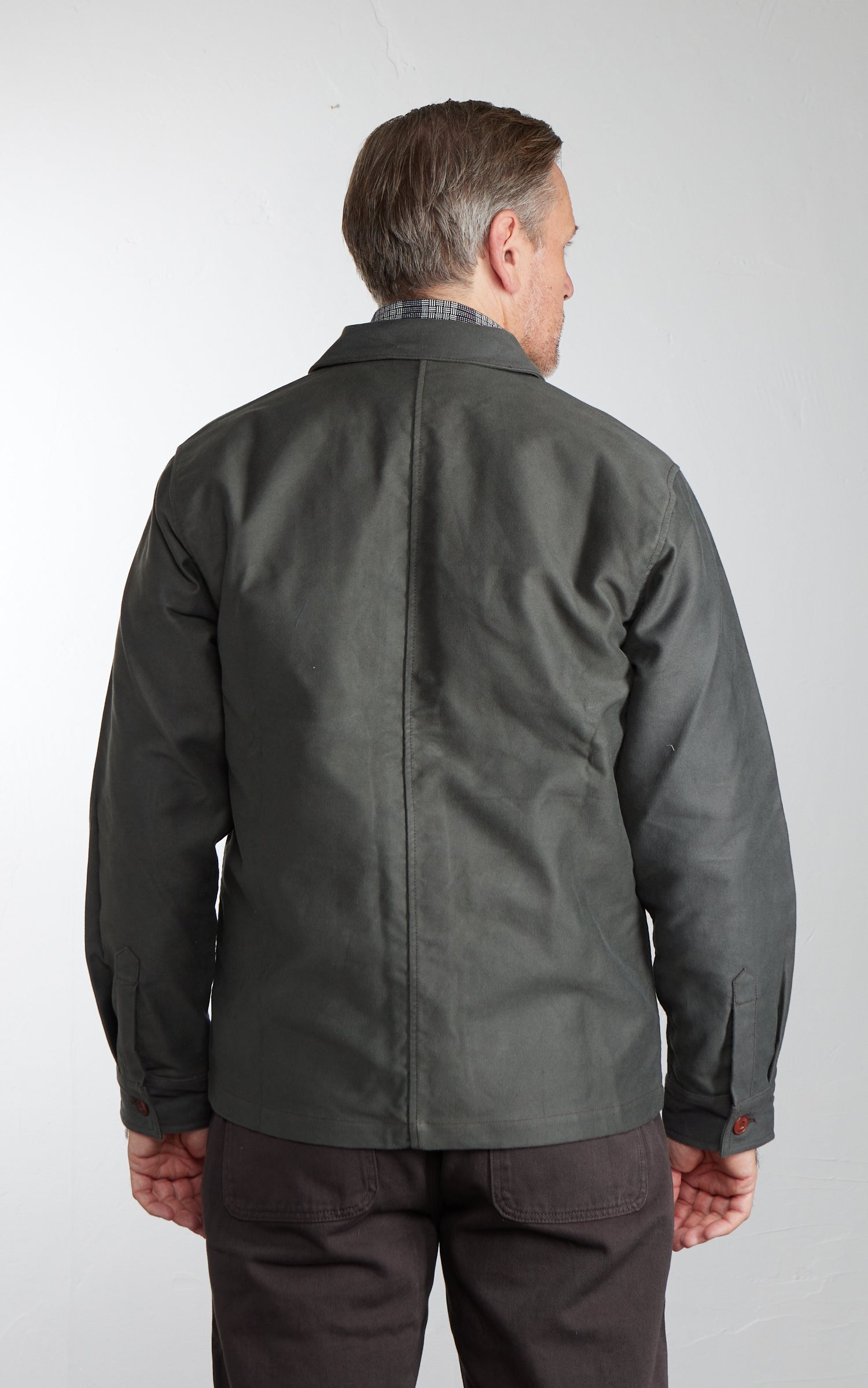 3sixteen French Work Jacket Grey Moleskin