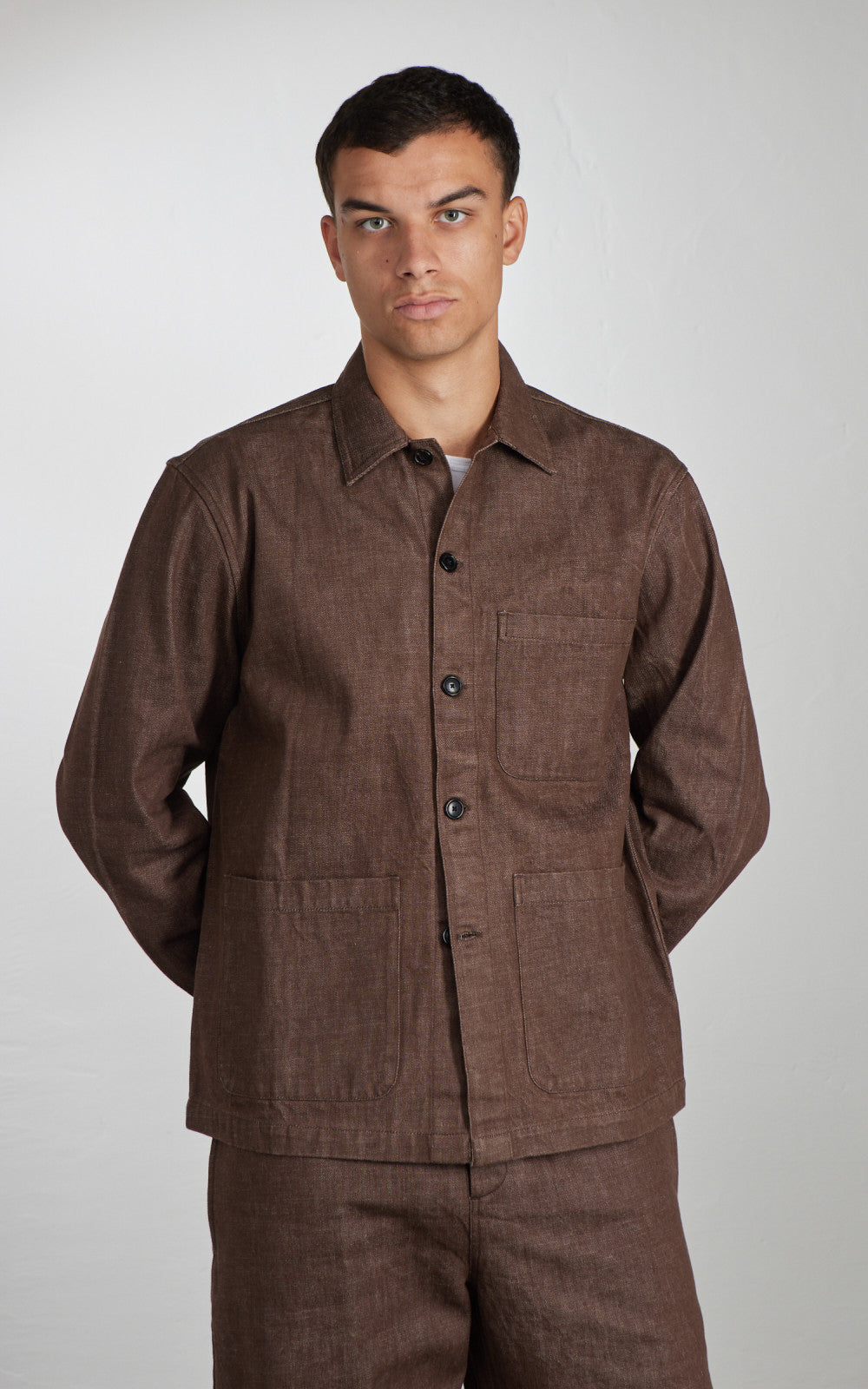 3sixteen Shop Jacket Brown Denim