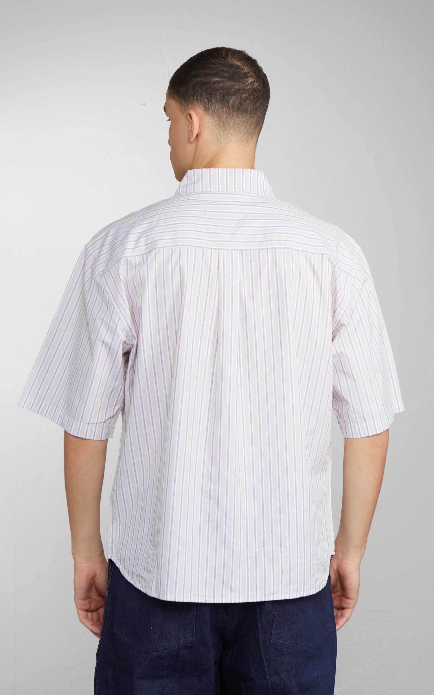 3sixteen Short Sleeve Commuter Shirt Tan Striped