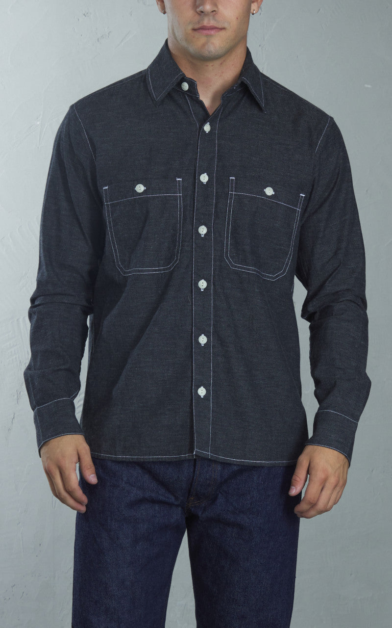 3sixteen Utility Shirt Chambray Black
