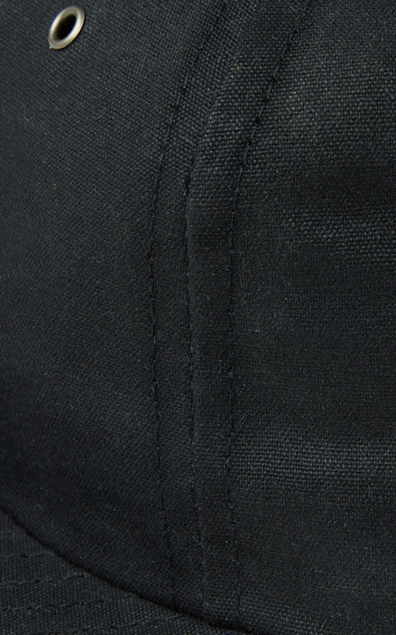 3sixteen Waxed Canvas Baseball Cap Black