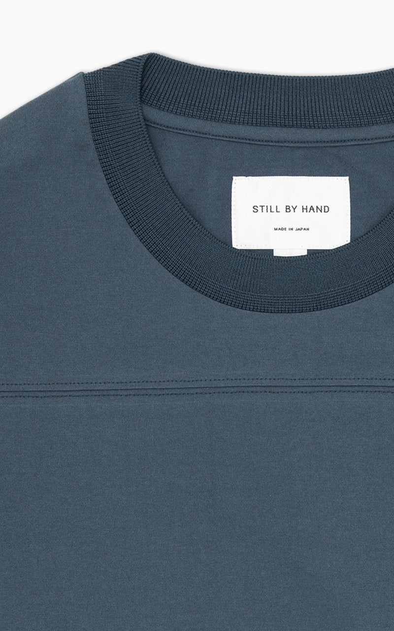 Still By Hand Knitted Rib Long Sleeve Slate Blue