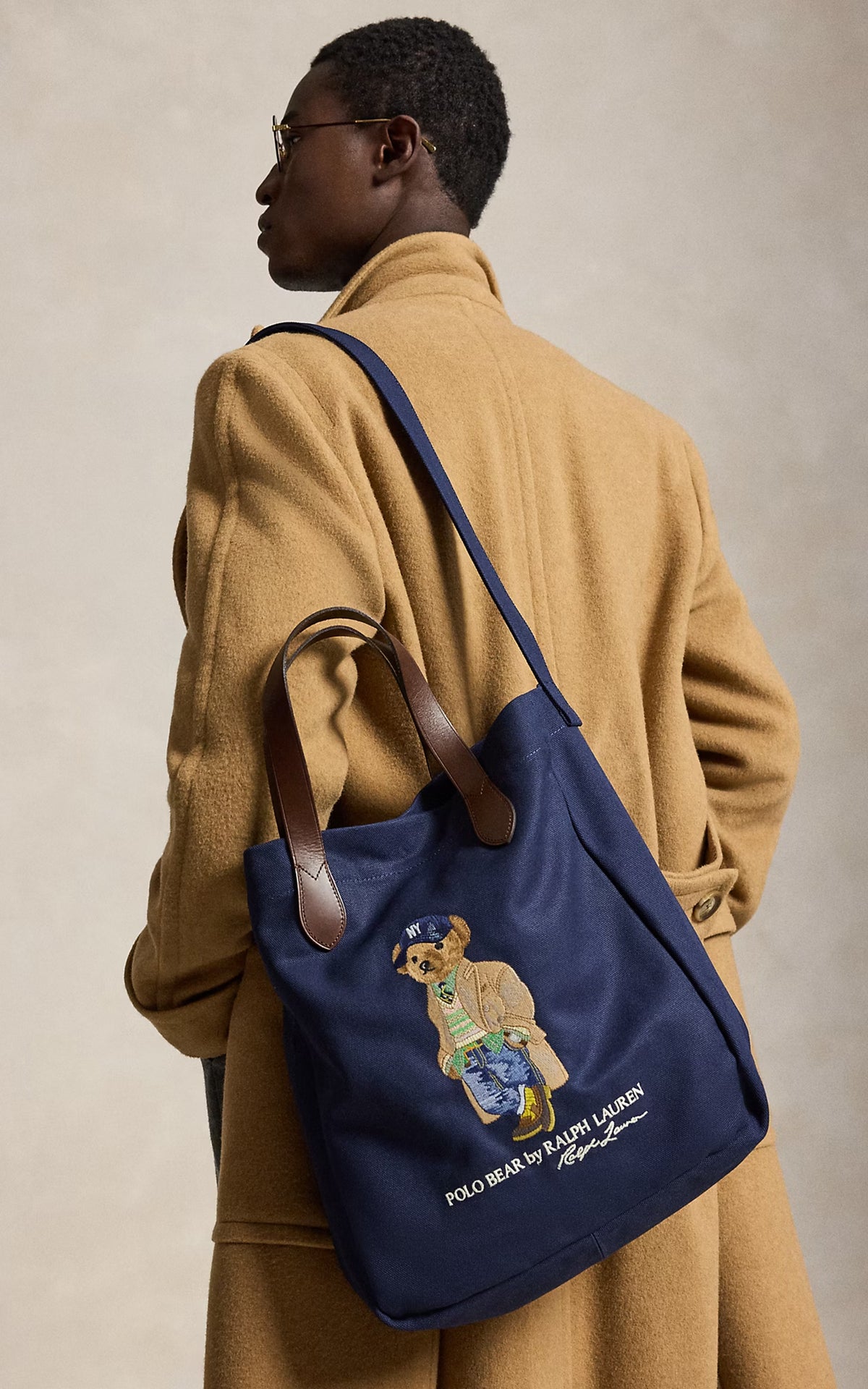 Polo Ralph Lauren Polo Bear Canvas Shopper Tote Newport Navy