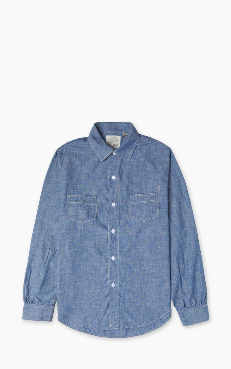 Fullcount 4091 20s Short Chambray Shirt Blue