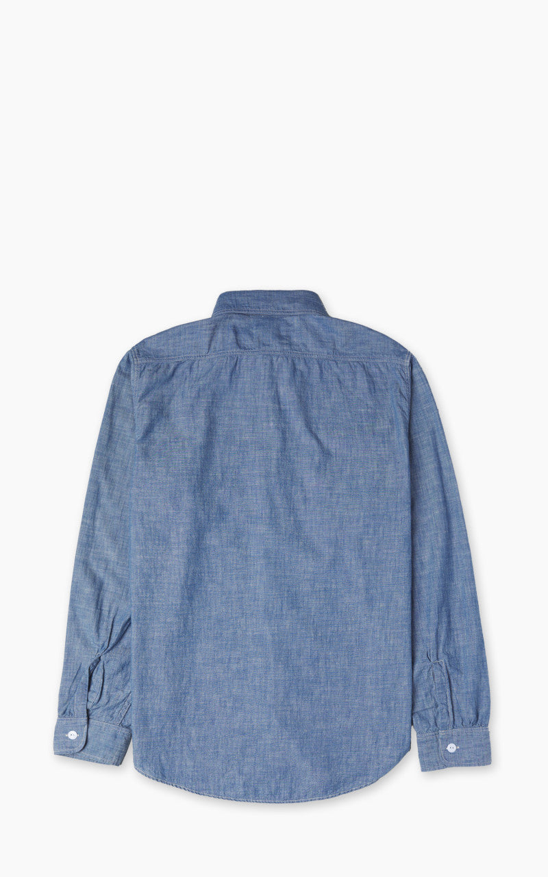 Fullcount 4091 20s Short Chambray Shirt Blue