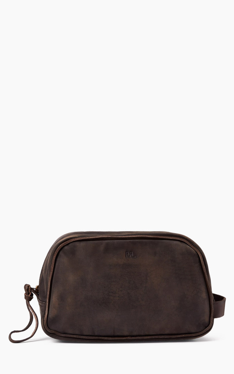 RRL ダークブラウン レザー ケース RRL Leather Travel Case Dark Brown