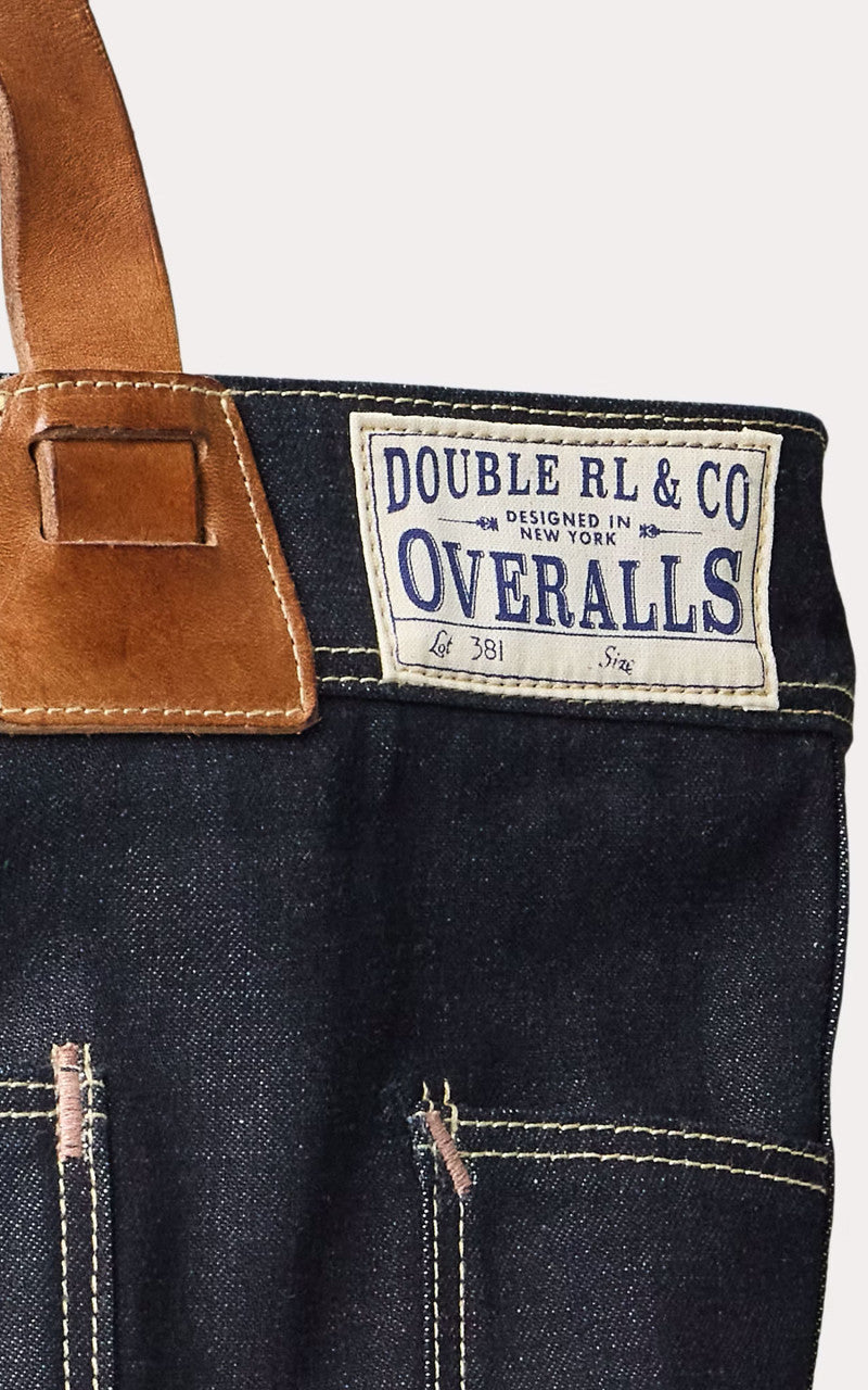 RRL Leroy Leather-Trim Denim Tote Indigo