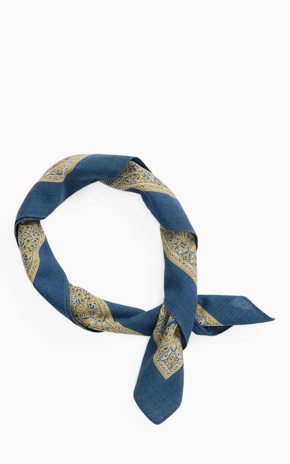 RRL Logo Indigo Cotton Bandana