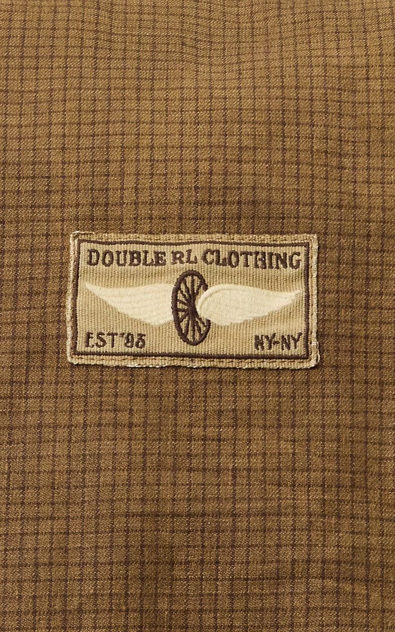 RRL Leather-Trim Oilcloth Backpack Brown