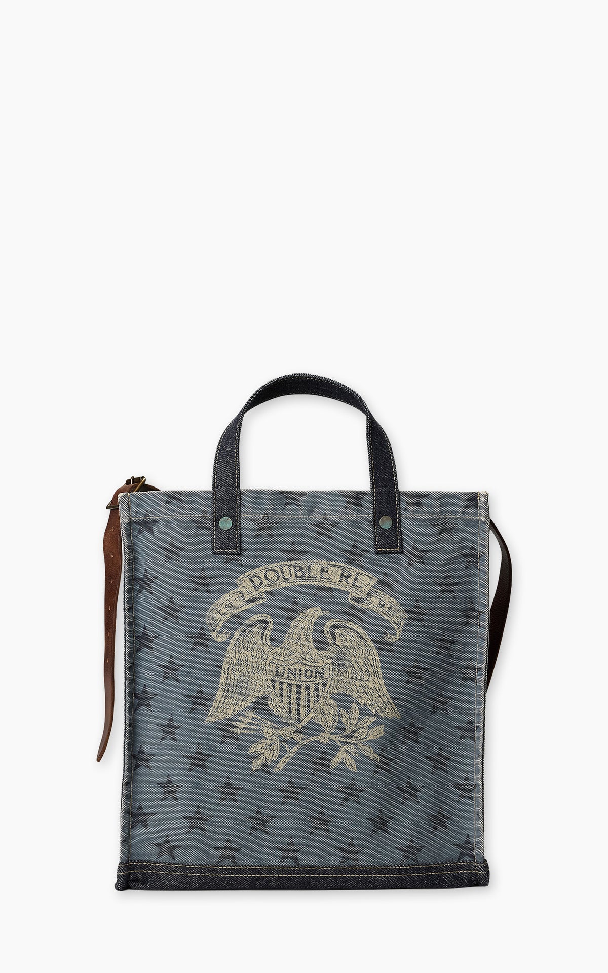 RRL Handwoven Indigo Tote Indigo/Cream/Brown