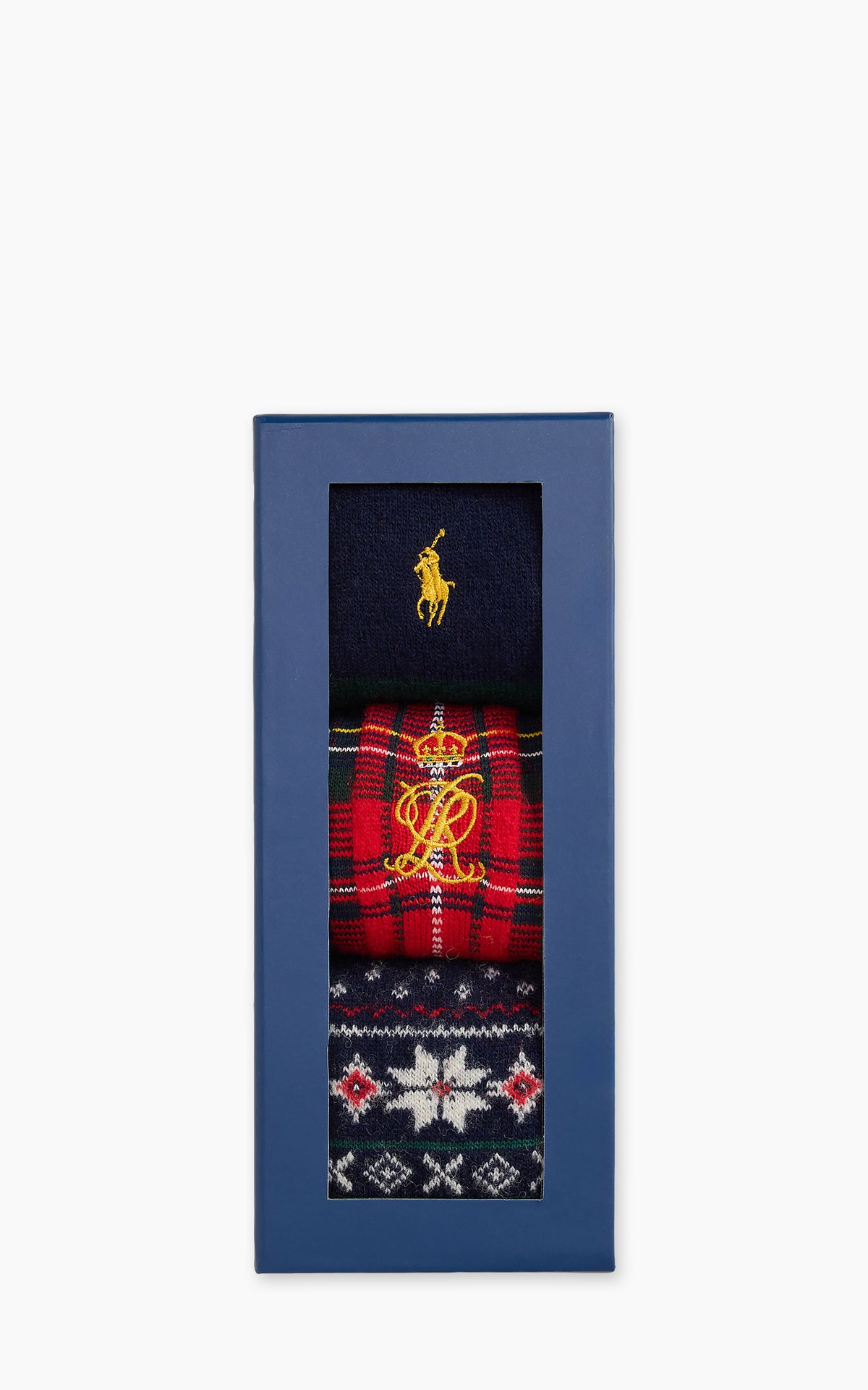 Polo Ralph Lauren Fair Isle & Plaid 3-Sock Gift Set Hunter/Multi