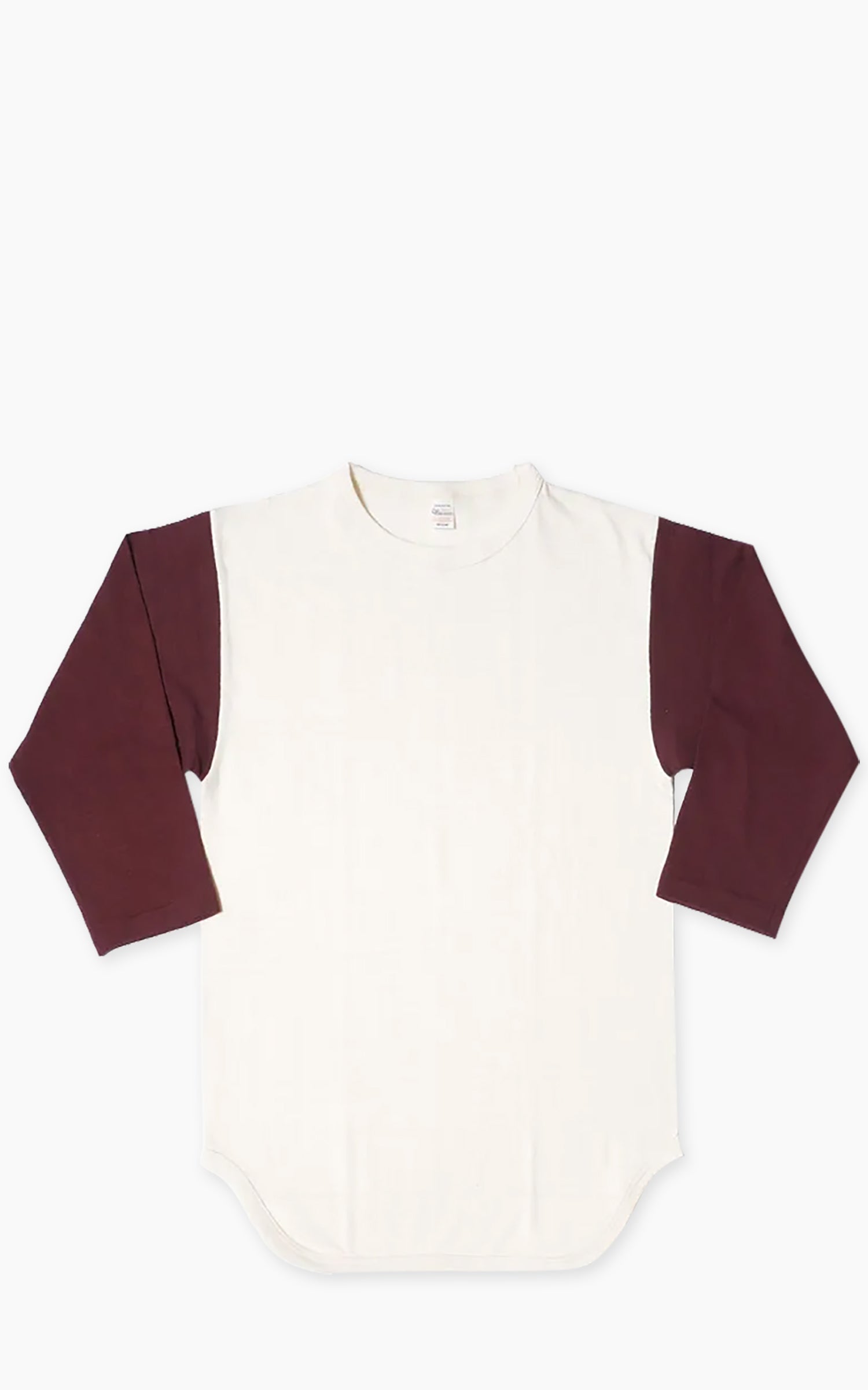 Warehouse & Co. Lot 4800 Three Quarter Baseball T-Shirt Cream/Bordeaux